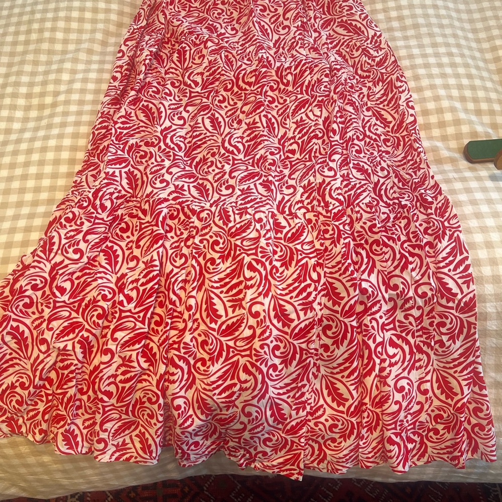 HYFVE Red and White Textured Dress
